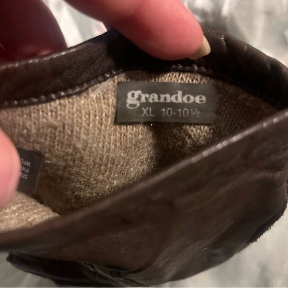 Xl women’s grandoe cashmere blend brown fancy gloves - Picture 2 of 3